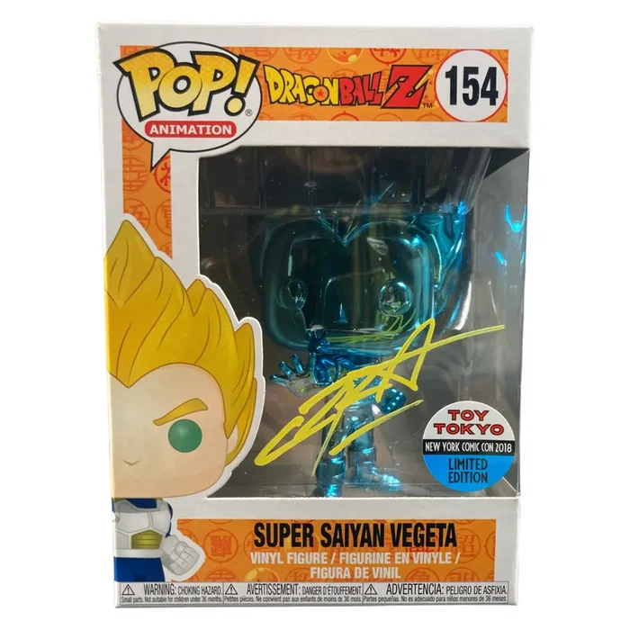 Christopher Sabat Signed Funko POP Dragon Ball Z Super Saiyan Vegeta JSA COA