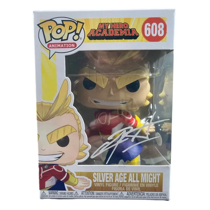 Christopher Sabat Signed Funko POP My Hero Academia Silver Age All Might – JSA COA