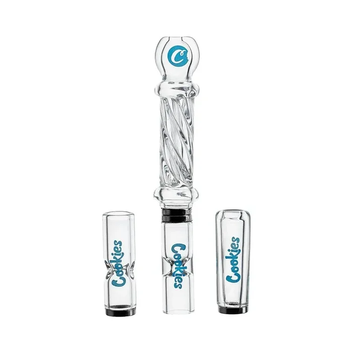 Cookies Pocket Hitter 3-in-1 Glass Chillum & Tip Kit – 4.25″