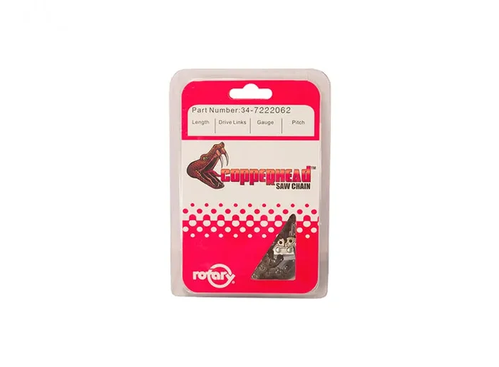 Copperhead 7222062 Chain Saw Chain .050 3/8 62 Lks Low Pro Without Bumper Link