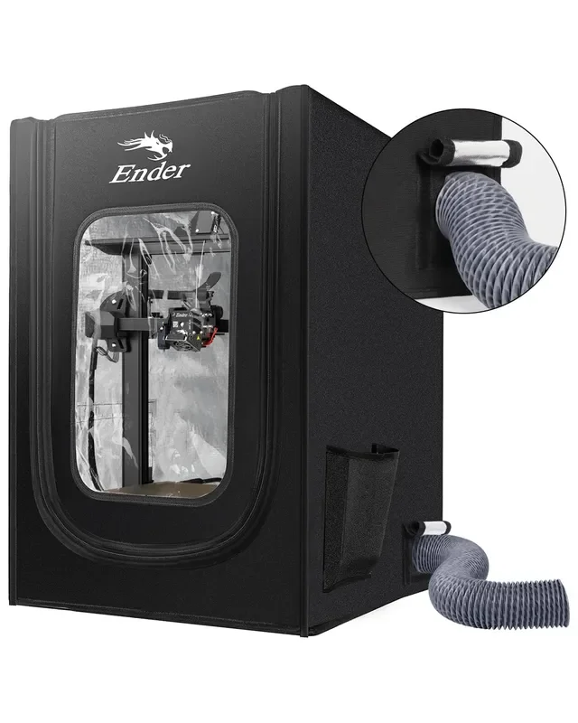 Creality Official 3D Printer Enclosure With Fan Interface Fireproof and Dustproof Constant Temperature Dust Cover 480*600*720mm for Ender 3/Ender 3V2/Ender 3S/S1/S1 Pro/Ender 3Pro/Ender 3 Neo/3 V2 Neo