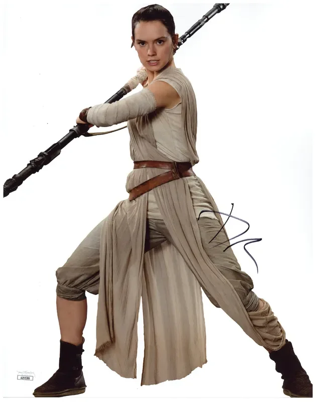 Daisy Ridley Signed 11×14 Photo Star Wars Authentic Autographed JSA COA