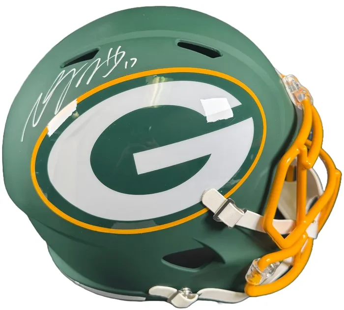 Davante Adams Signed Green Bay Packers F/S AMP Speed Helmet JSA COA