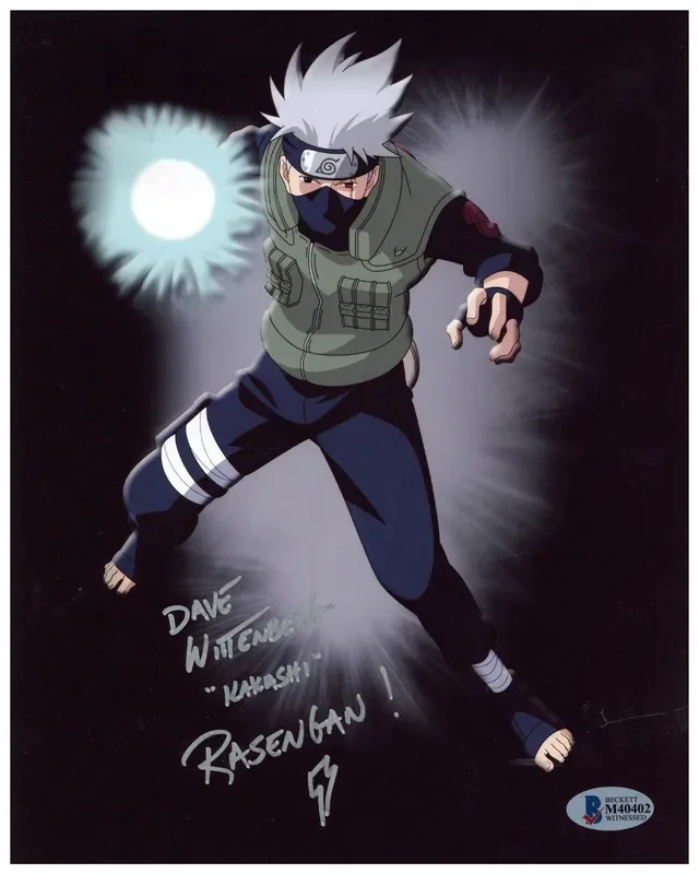 Dave Wittenberg Signed 8×10 Photo Naruto Shippuden Kakashi Autographed BAS COA