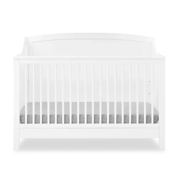 Delta Children Campbell 6-in-1 Convertible Crib – Greenguard Gold Certified, Bianca White
