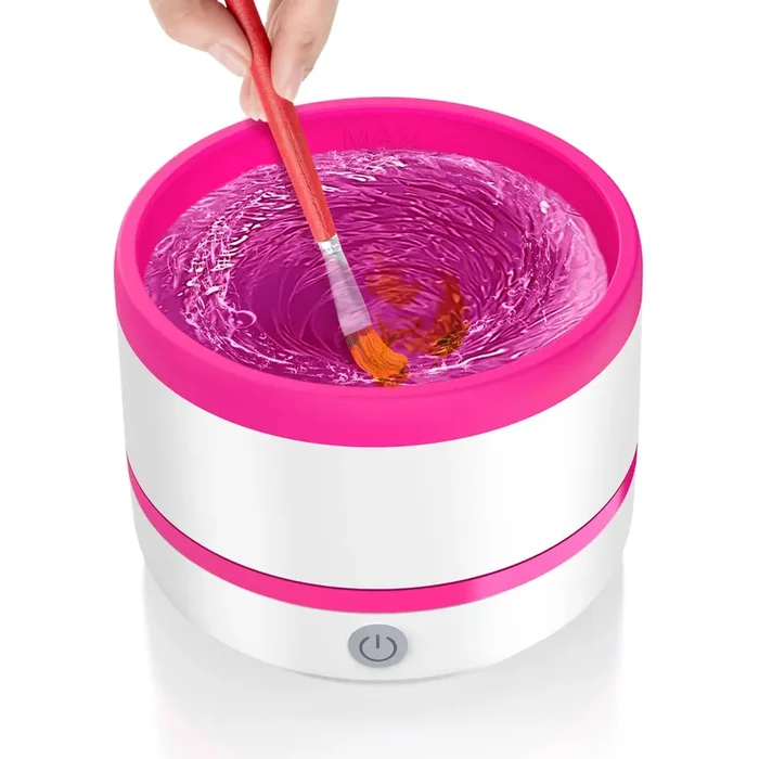 Electric Paint Brush Cleaner Rinse Cup, Paint Brush Cleaner, Brush Rinser for Painting, Artist Brush Cleaning Washer Rinser for Acrylic, Watercolor, Oil, Gouache Painting