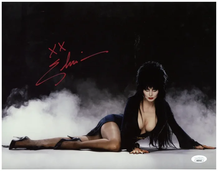 Elvira Signed 11×14 Photo Cassandra Peterson Mistress of the Dark Signed JSA COA