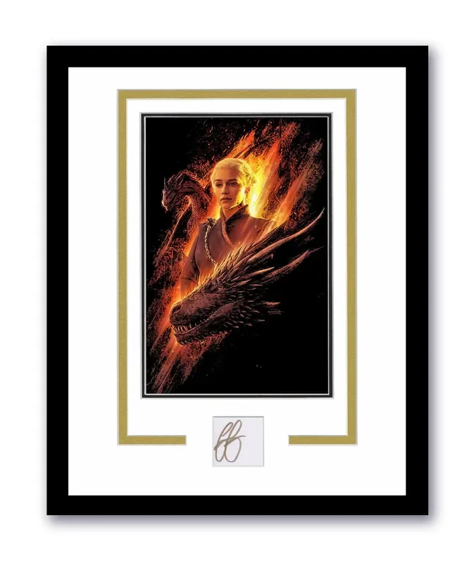 Emilia Clarke Signed 11×14 Framed Photo Game Of Thrones Autographed ACOA 5