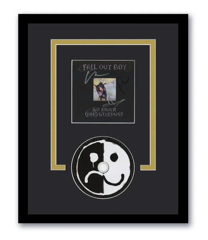 Fall Out Boy Autographed Signed 11×14 Framed CD So Much for Stardust ACOA #2