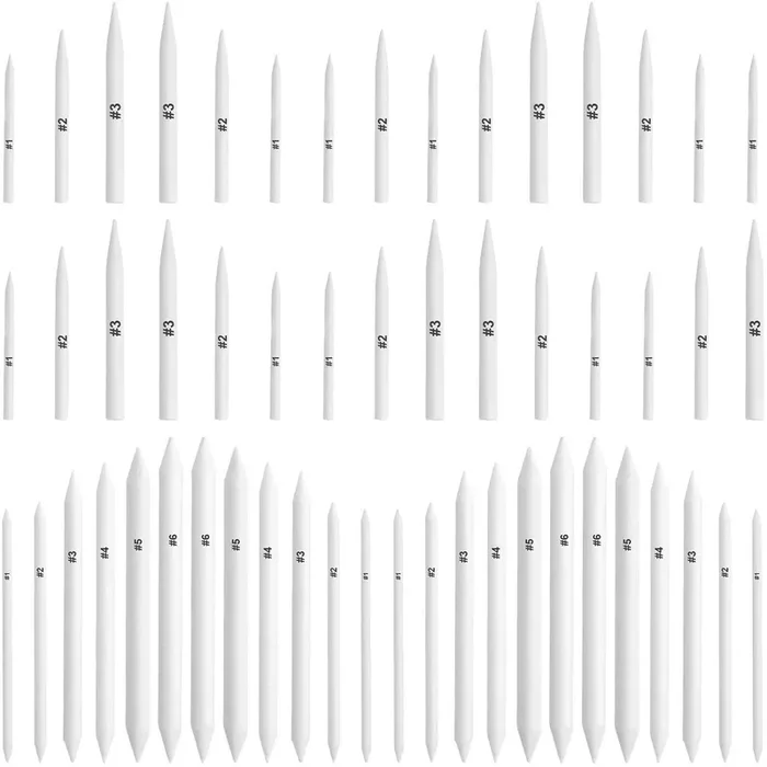FEBSNOW 84 Pcs Blending Stumps and Tortillions, Paper Art Blenders, Art Pencils, Drawing Pencils for Student Artist Charcoal Sketch Drawing Tools, Sketch Supplies