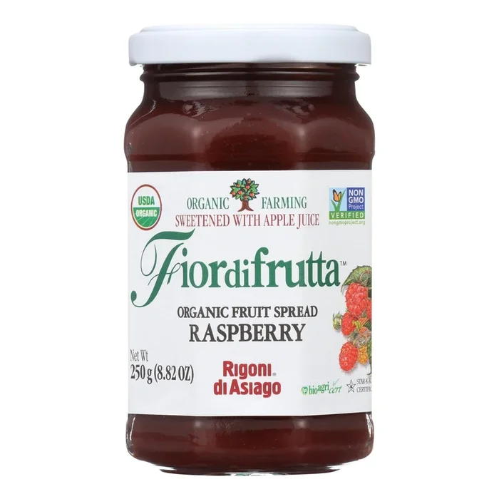 Fiordifrutta Organic Fruit Spread Raspberry – Fruit Spread Raspberry – Case Of 6 – 8.82 Oz.