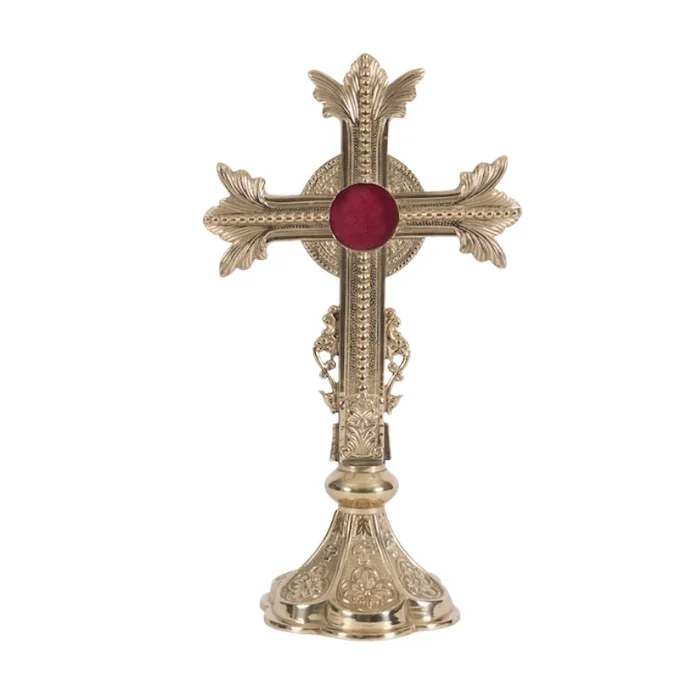 Fleur De Lis Cross Style Reliquary