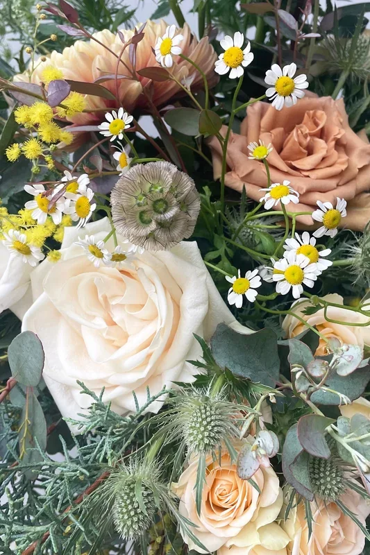 Floral Arrangement Champagne Toast