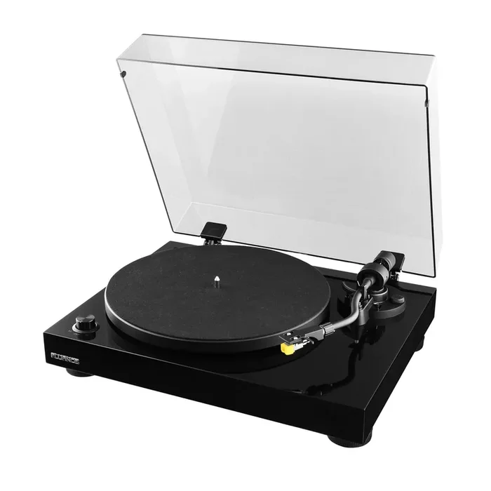 Fluance RT80 Classic High Fidelity Vinyl Turntable Record Player with Audio Technica AT91 Cartridge, Belt Drive, Built-in Preamp, Adjustable Counterweight, Solid Wood Plinth – Piano Black