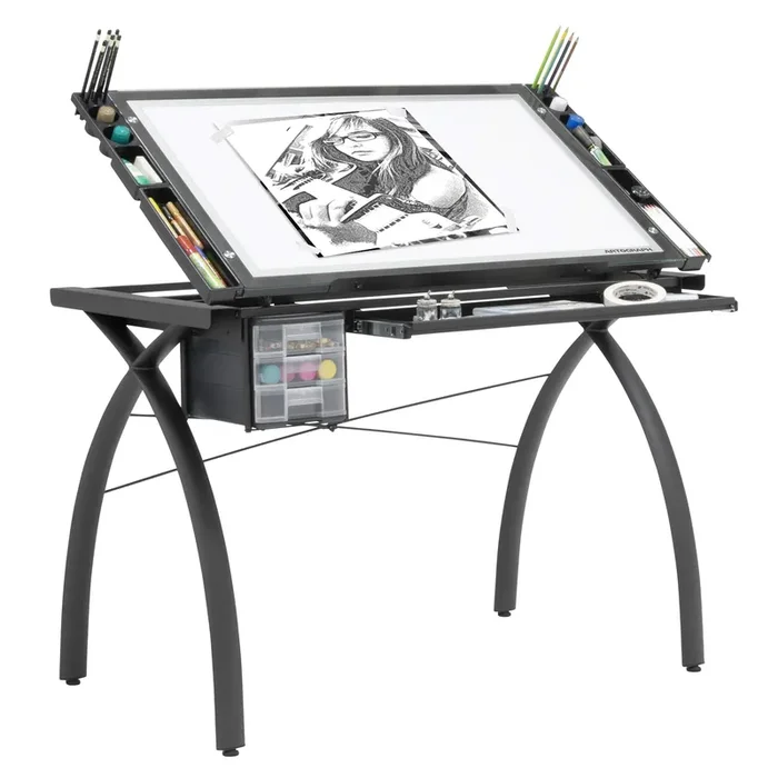 Futura Light Table for Artists, Drawing with Dimmable Light and Adjustable Top