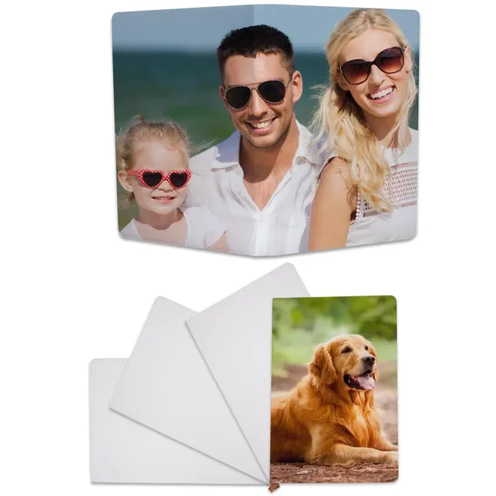 GEKIXUTP 4 Pcs sublimation notebook blank A5 190 Pages sublimation journal blank, Sublimation Journal Notebooks for School Office Supplies imitation Faux Leather sublimation notebooks(8.3 x 5.7 Inch)