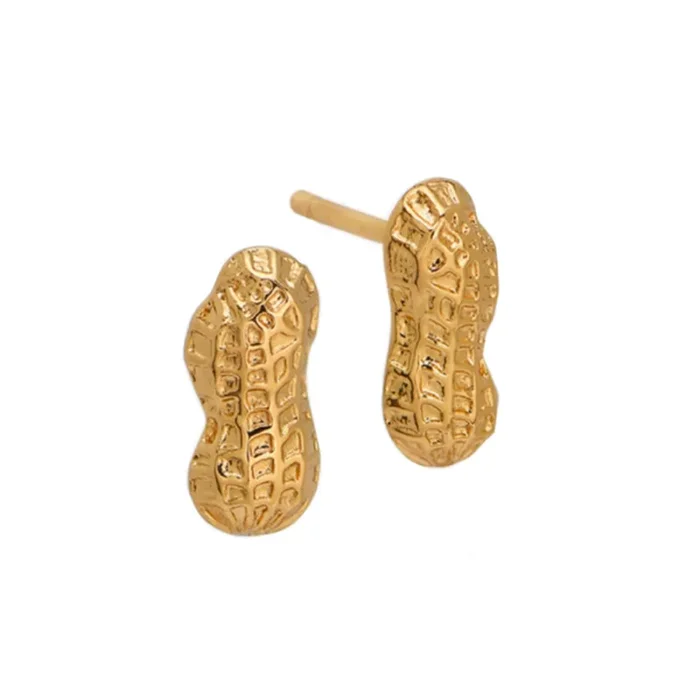 Goldbug Collection Peanut Stud Earrings
