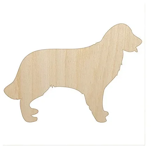 Golden Retriever Dog Solid Unfinished Wood Shape Piece Cutout for DIY Craft Projects – 1/4 Inch Thick – 4.70 Inch Size