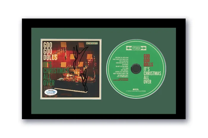 Goo Goo Dolls Johnny Rzeznik Autographed Signed 7×12 Framed CD Christmas ACOA 2