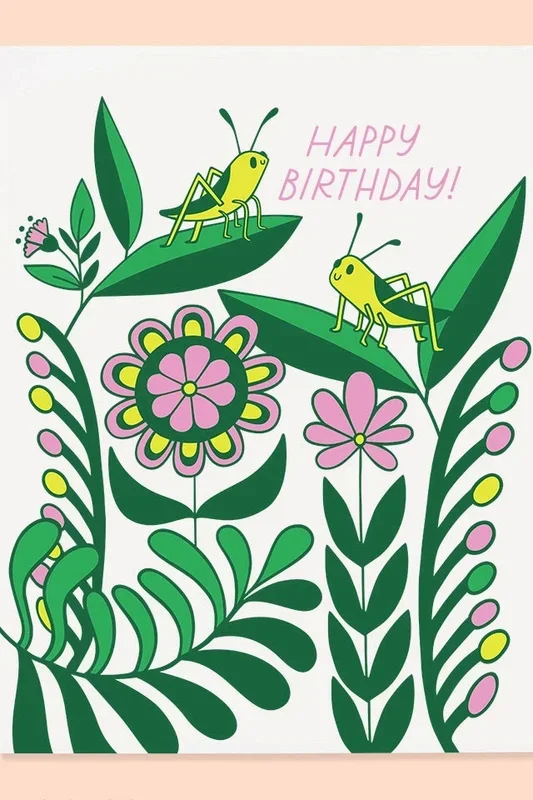 Grasshopper Birthday Card