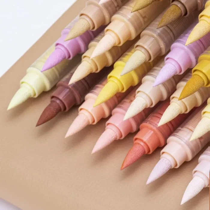 Guangna Water-Based Acrylic Markers Set, paint markers,paint pens,24 Colors acrylic paint markers, Soft Tip Markers, Perfect for Paper, Wood, Rock, Glass, and More, Includes Macaron and Skin Tone