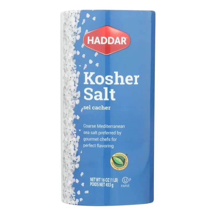Haddar Premium Kosher Salt Case of 12 – 16 Ounce Shakers