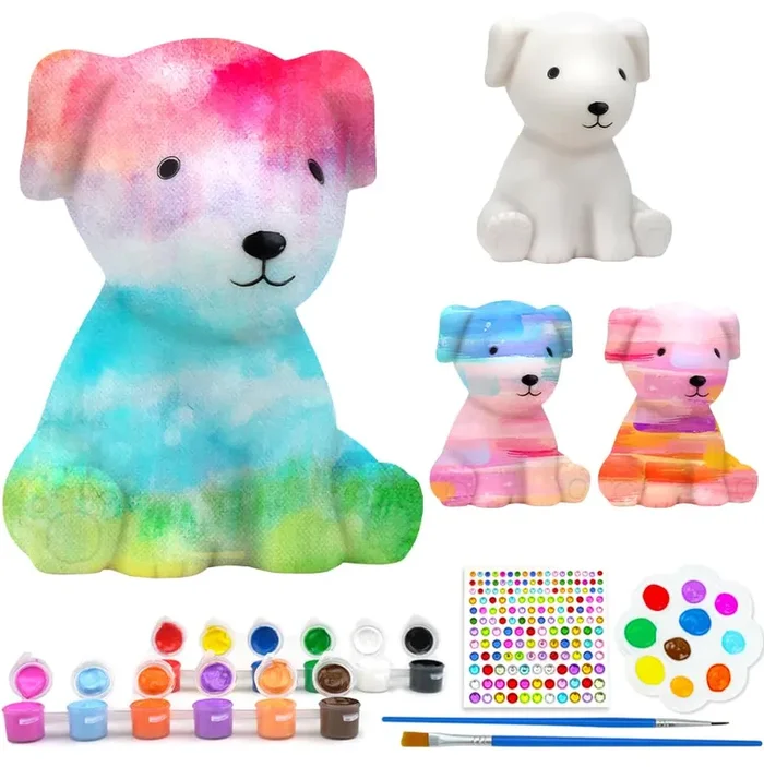 HAPMARS Paint Your Own Dog Lamp Kit 1pcs, DIY Dog Art Craft Painting Kits for Girls Boys Kid Age 4 5 6 7 8 9 10 11 12+, Art Supplies Creative Gifts