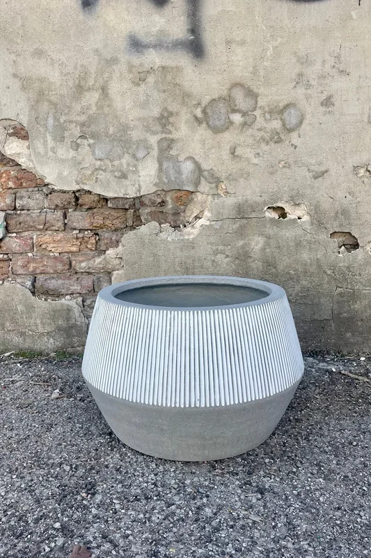 Harley Low Pot White Stripe Large