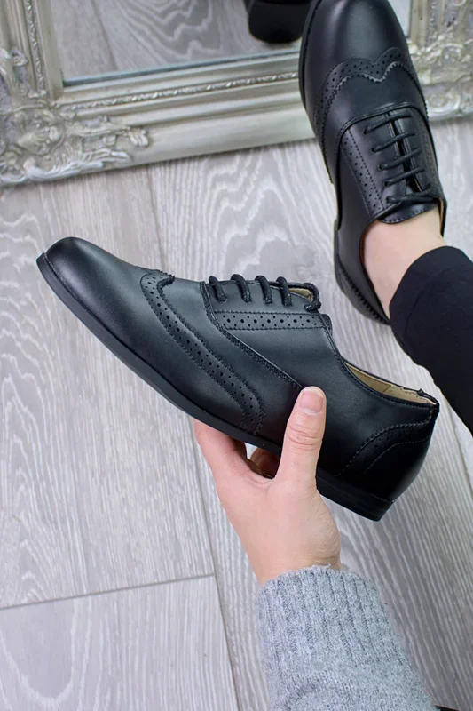 Heel Brogues Lace Up Shoes