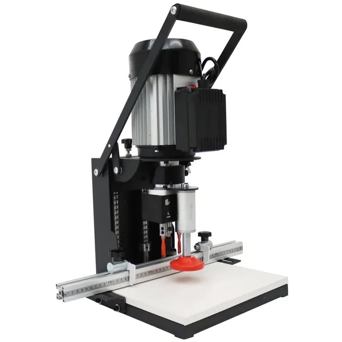 HQHAOTWU Portable Electric Hinge Boring Insertion Machine Adjustable Punching Depth Hinge Drill Press Machine Woodworking Hinge Boring Processing Machine 45-9.5 Combined Drill
