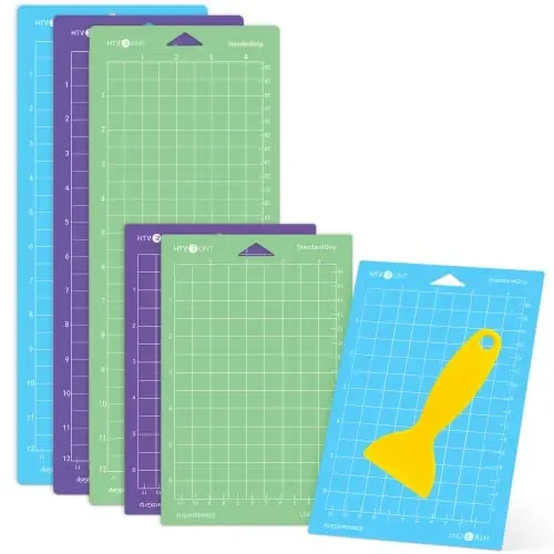 HTVRONT Cutting Mat for Cricut Joy Machine, 6 Pack Cutting Mats (3 Pcs 4.5X12in & 3 Pcs 4.5X6.5in), Variety Adhesive Cutting Mats Replacement