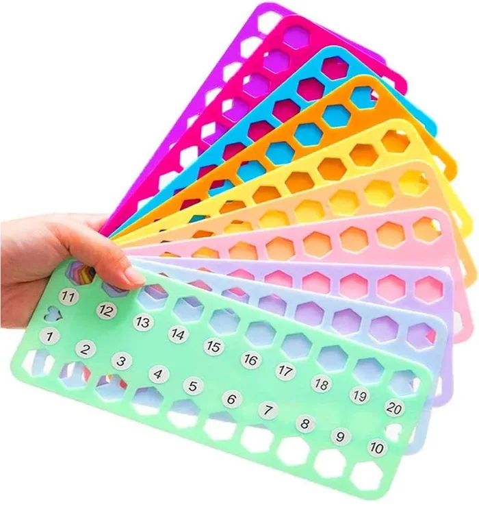 Hyamass 10-Pack Embroidery Floss Organizer Cards – Durable Cross Stitch Thread Holders Storage Tool, Portable Craft Storage for Sewing/Needlework Projects