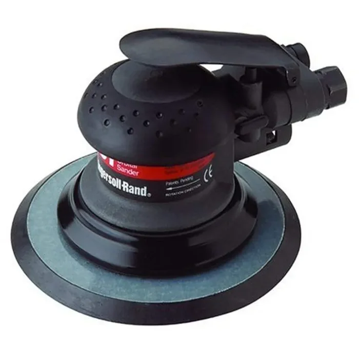 Ingersoll Rand 4151 6” Random Orbit Pneumatic Sander, Vacuum Ready, Low Vibration, Swivel Free Finish, Dustless, 12,000 RPM, 1.92 lbs,