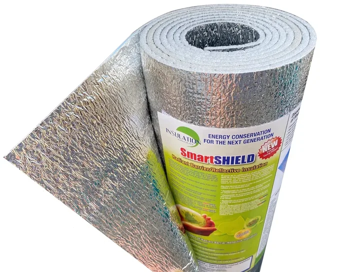 INSULATION MARKETPLACE SmartSHIELD -3mm 24inx50Ft ReflectiveINSULATION roll, Foam Core Radiant Barrier, ThermalINSULATION Shield – Engineered Foil