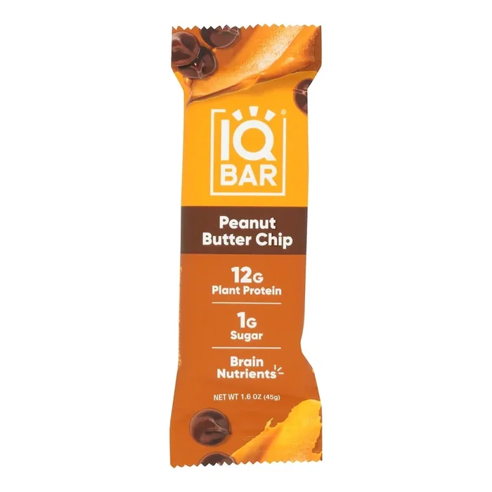 IQ Bar, Peanut Butter Chip, 12 Pack – 1.6 Oz Each