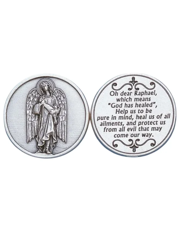 Italian Archangel Raphael Pocket Token – 25 Pieces Per Package