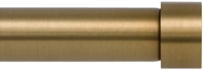 Ivilon Drapery Window Curtain Rod – End Cap Style Design 1 Inch Pole. 48 to 86 Inch Color Warm Gold