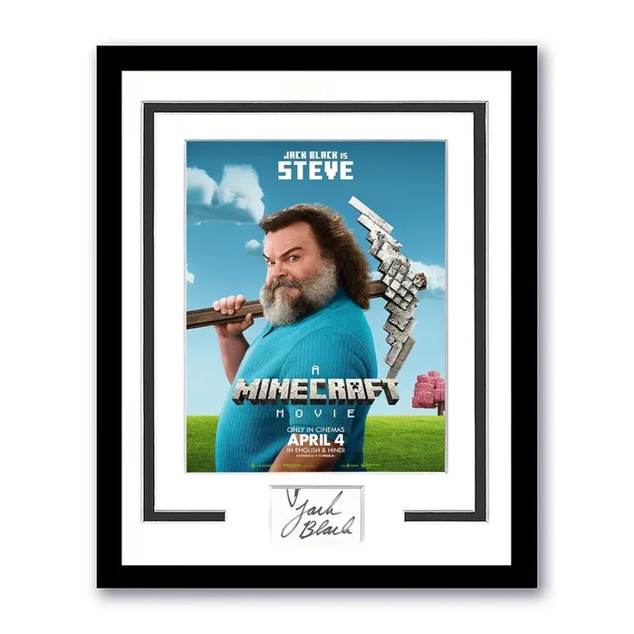 Jack Black Signed Cut 11×14 Frame Minecraft Steve Autographed ACOA