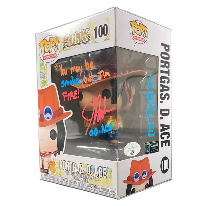 Jesse Hooker signed Portgas. D. Ace Funko Pop #100 JSA COA