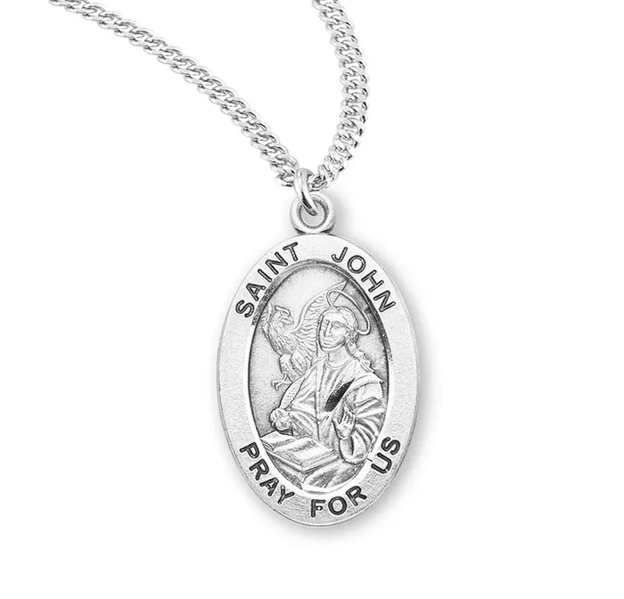 John Oval Patron Saint Medal