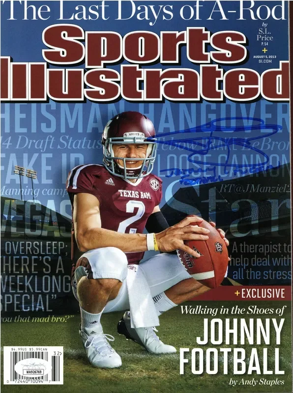 JOHNNY MANZIEL SIGNED Sports Illustrated Magazine Authentic Autographed JSA COA