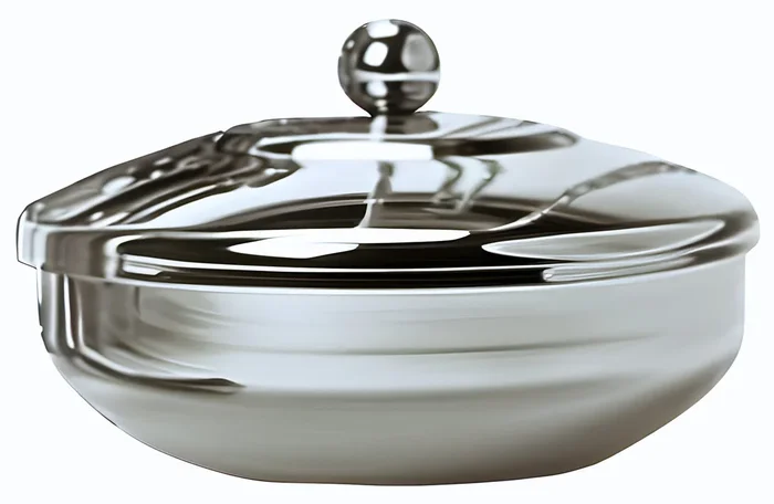 K1001A Nickel-Plated Ash Holder – 3″ Cremation Bowl with Lid for Ashes