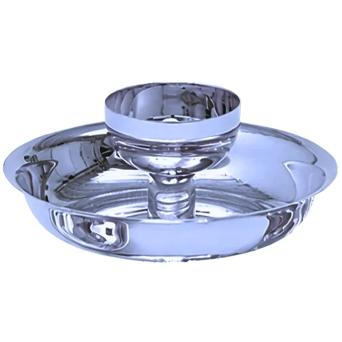 K308SSTP Intinction Set – 7.5” Diameter Bowl, 400 Host Capacity, Polished Stainless Steel