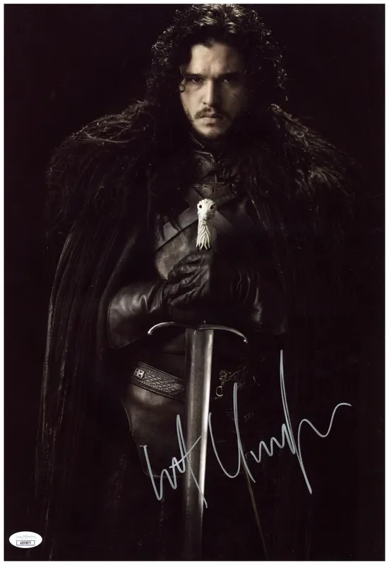 Kit Harington Signed 12×18 Photo Game of Thrones Jon Snow Autographed JSA COA