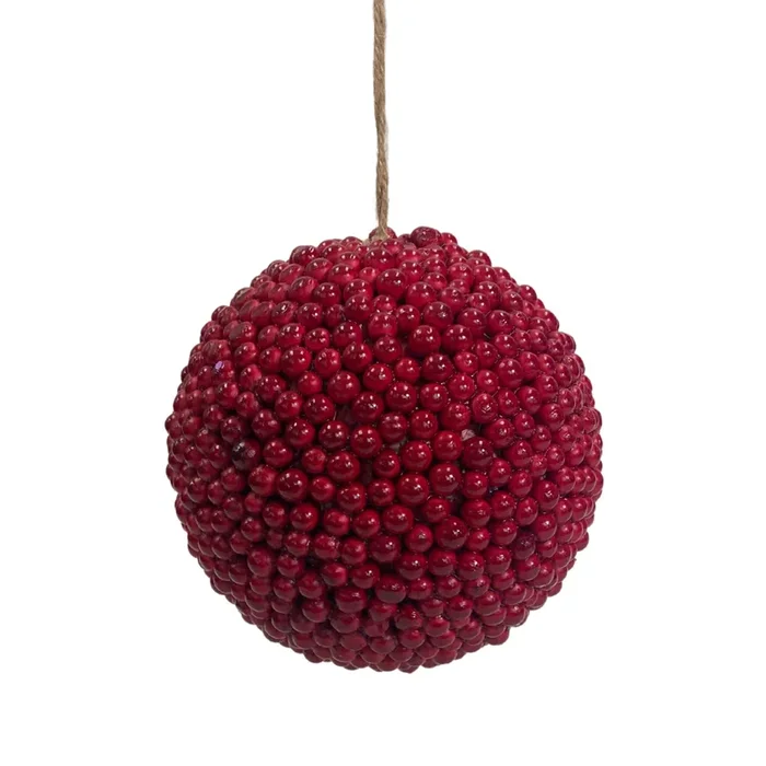 Large Gooseberry Ball Ornament Shiny – Red 8” | KS