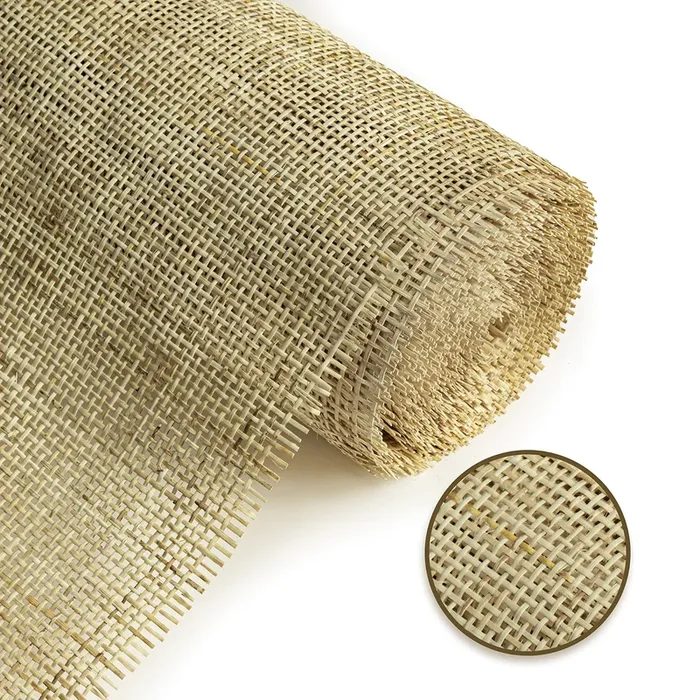 LUSYDECO 24″ Width Square Rattan Cane Webbing Roll for Caning Projects Rattan Woven Roll Wardrobe Shoe Square Mesh Material for Cabinet & Door (3 Feet)