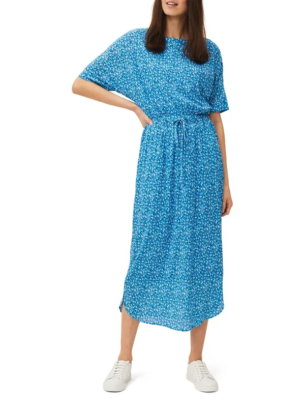 Madisson Ditsy Print Plisse Dress Floral
