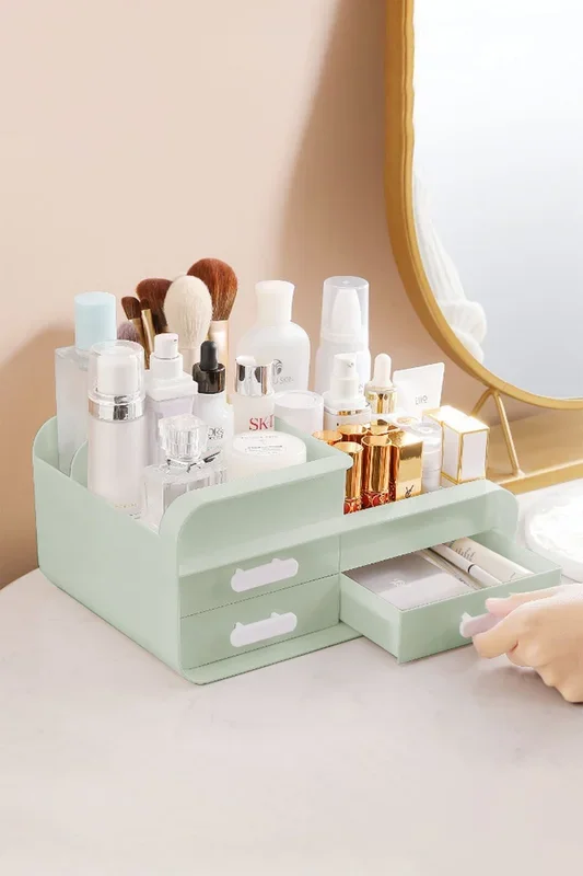 Makeup Desk Organizer With Drawers,Countertop Organizer for Home Dormitory Office