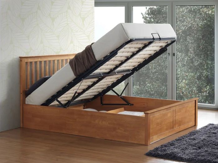 Malmo Wooden Ottoman Bed And Majestic 1000 Pocket Sprung Mattress