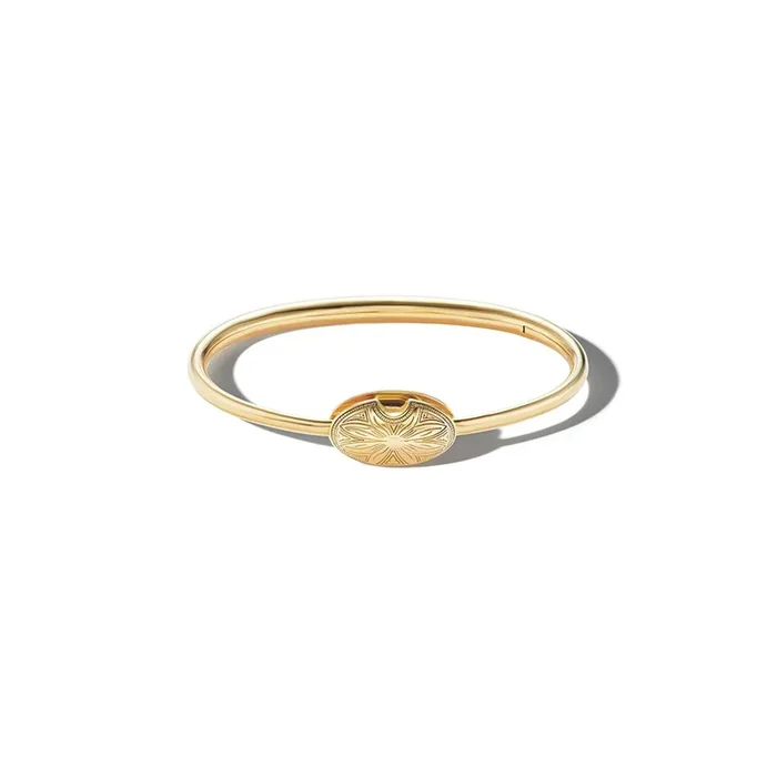 Marla Aaron 18K Yellow Gold Oval Musgrave Bangle